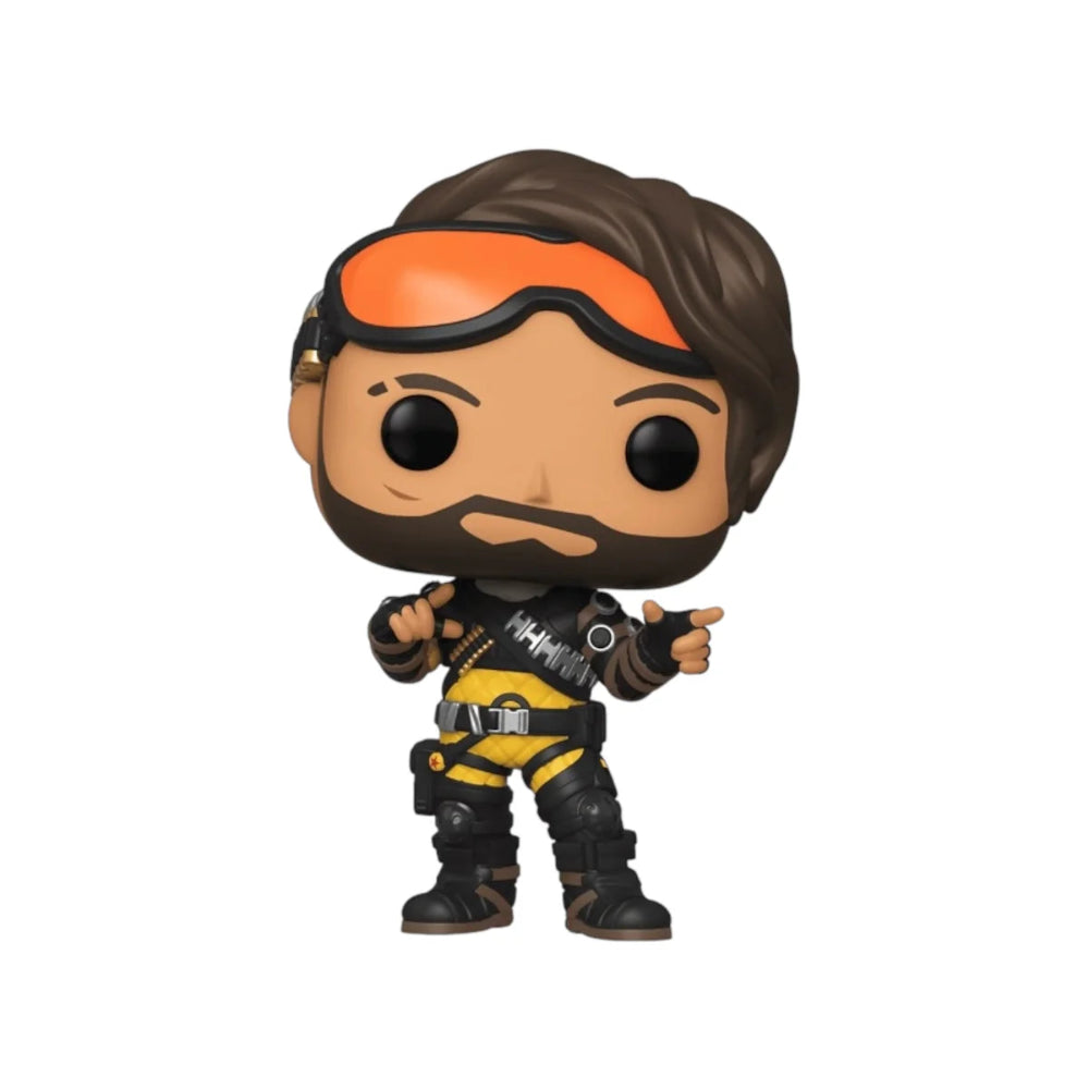 Funko Pop! vinyl figure of a character with orange hair and black outfit on a white background